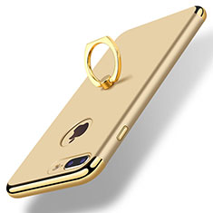 Apple iPhone 7 Plus用ケース 高級感 手触り良い メタル兼プラスチック バンパー アンド指輪 A07 アップル ゴールド