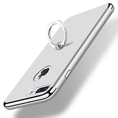 Apple iPhone 7 Plus用ケース 高級感 手触り良い メタル兼プラスチック バンパー アンド指輪 A07 アップル シルバー