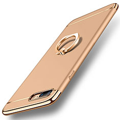 Apple iPhone 7 Plus用ケース 高級感 手触り良い メタル兼プラスチック バンパー アンド指輪 A06 アップル ゴールド