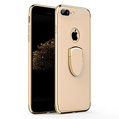 Apple iPhone 7 Plus用ケース 高級感 手触り良い メタル兼プラスチック バンパー アンド指輪 A03 アップル ゴールド
