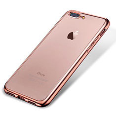 Apple iPhone 7 Plus用極薄ソフトケース シリコンケース 耐衝撃 全面保護 クリア透明 H02 アップル ローズゴールド