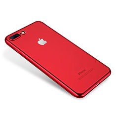 Apple iPhone 7 Plus用極薄ソフトケース シリコンケース 耐衝撃 全面保護 クリア透明 H02 アップル レッド