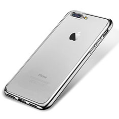 Apple iPhone 7 Plus用極薄ソフトケース シリコンケース 耐衝撃 全面保護 クリア透明 H02 アップル シルバー