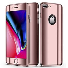 Apple iPhone 7 Plus用ハードケース プラスチック 質感もマット 前面と背面 360度 フルカバー アップル ローズゴールド