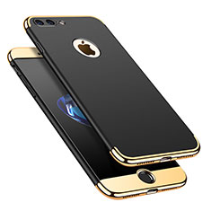 Apple iPhone 7 Plus用ケース 高級感 手触り良い メタル兼プラスチック バンパー M02 アップル ブラック