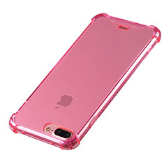 Apple iPhone 7 Plus用極薄ソフトケース シリコンケース 耐衝撃 全面保護 クリア透明 H03 アップル ピンク
