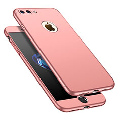 Apple iPhone 7 Plus用ハードケース プラスチック 質感もマット 前面と背面 360度 フルカバー M01 アップル ローズゴールド