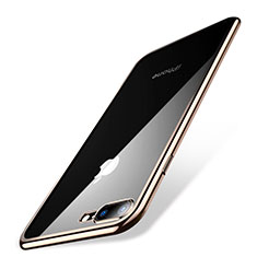 Apple iPhone 7 Plus用極薄ソフトケース シリコンケース 耐衝撃 全面保護 クリア透明 Q04 アップル ゴールド