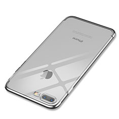 Apple iPhone 7 Plus用極薄ソフトケース シリコンケース 耐衝撃 全面保護 クリア透明 Q05 アップル シルバー