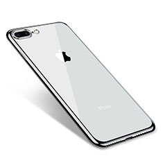 Apple iPhone 7 Plus用極薄ソフトケース シリコンケース 耐衝撃 全面保護 クリア透明 Q06 アップル シルバー