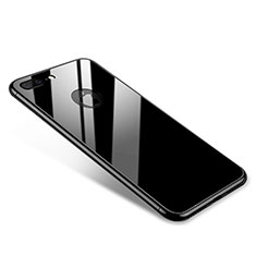 Apple iPhone 7 Plus用ケース 高級感 手触り良い アルミメタル 製の金属製 バンパー 鏡面 カバー アップル ブラック