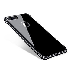 Apple iPhone 7 Plus用ケース 高級感 手触り良い アルミメタル 製の金属製 バンパー 鏡面 カバー M01 アップル ブラック