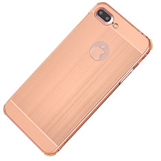 Apple iPhone 7 Plus用ケース 高級感 手触り良い アルミメタル 製の金属製 カバー M01 アップル ローズゴールド