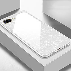 Apple iPhone 7 Plus用ハイブリットバンパーケース プラスチック 鏡面 カバー アップル ホワイト