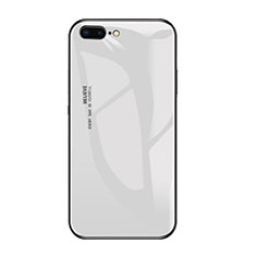 Apple iPhone 7 Plus用ハイブリットバンパーケース プラスチック 鏡面 カバー A01 アップル ホワイト