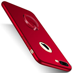 Apple iPhone 7 Plus用ハードケース プラスチック 質感もマット アンド指輪 F01 アップル レッド