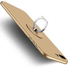 Apple iPhone 7 Plus用ハードケース プラスチック 質感もマット アンド指輪 アップル ゴールド