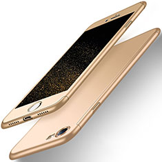 Apple iPhone 8用ハードケース プラスチック 質感もマット 前面と背面 360度 フルカバー アップル ゴールド