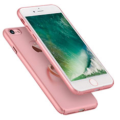 Apple iPhone 8用ハードケース プラスチック 質感もマット アンド指輪 A01 アップル ピンク