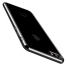 Apple iPhone 8用極薄ソフトケース シリコンケース 耐衝撃 全面保護 クリア透明 C01 アップル ブラック