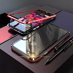 Apple iPhone 8用ケース 高級感 手触り良い アルミメタル 製の金属製 360度 フルカバーバンパー 鏡面 カバー M01 アップル ローズゴールド