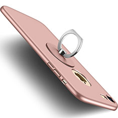 Apple iPhone 8用ハードケース プラスチック 質感もマット ロゴを表示します アンド指輪 アップル ピンク