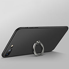 Apple iPhone 8 Plus用ハードケース プラスチック 質感もマット アンド指輪 A01 アップル ブラック