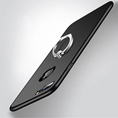 Apple iPhone 8 Plus用ハードケース プラスチック 質感もマット アンド指輪 A02 アップル ブラック