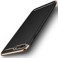 Apple iPhone 8 Plus用ケース 高級感 手触り良い メタル兼プラスチック バンパー F01 アップル ブラック