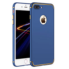 Apple iPhone 8 Plus用ケース 高級感 手触り良い メタル兼プラスチック バンパー F02 アップル ネイビー