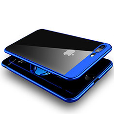 Apple iPhone 8 Plus用360度 フルカバー極薄ソフトケース シリコンケース 耐衝撃 全面保護 Z03 アップル ネイビー