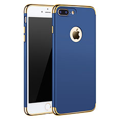 Apple iPhone 8 Plus用ケース 高級感 手触り良い メタル兼プラスチック バンパー F05 アップル ネイビー