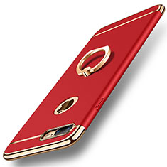 Apple iPhone 8 Plus用ケース 高級感 手触り良い メタル兼プラスチック バンパー アンド指輪 A05 アップル レッド