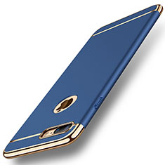Apple iPhone 8 Plus用ケース 高級感 手触り良い メタル兼プラスチック バンパー M01 アップル ネイビー