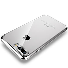 Apple iPhone 8 Plus用ハードカバー クリスタル クリア透明 H01 アップル シルバー