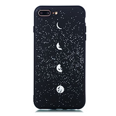 Apple iPhone 8 Plus用シリコンケース ソフトタッチラバー バタフライ 星空 カバー アップル マルチカラー