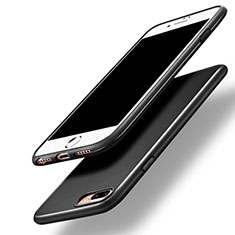 Apple iPhone 8 Plus用シリコンケース ソフトタッチラバー カバー アップル ブラック