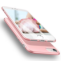 Apple iPhone SE (2020)用極薄ソフトケース シリコンケース 耐衝撃 全面保護 クリア透明 H09 アップル ピンク