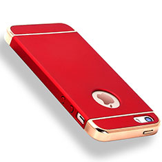 Apple iPhone SE用ケース 高級感 手触り良い メタル兼プラスチック バンパー M01 アップル レッド