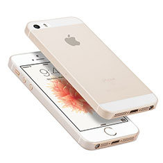 Apple iPhone SE用極薄ケース クリア透明 プラスチック アップル ホワイト