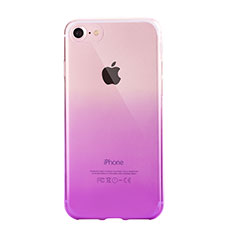 Apple iPhone SE3 (2022)用極薄ソフトケース グラデーション 勾配色 クリア透明 G01 アップル パープル