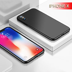 Apple iPhone X用ハードケース プラスチック 質感もマット M03 アップル ブラック