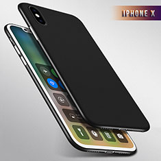 Apple iPhone X用極薄ソフトケース シリコンケース 耐衝撃 全面保護 S03 アップル ブラック