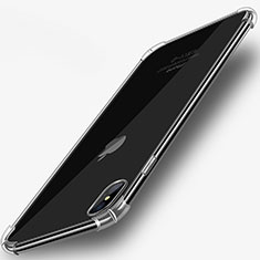 Apple iPhone X用極薄ソフトケース シリコンケース 耐衝撃 全面保護 クリア透明 T25 アップル クリア