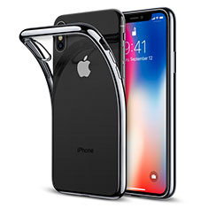 Apple iPhone X用極薄ソフトケース シリコンケース 耐衝撃 全面保護 クリア透明 T26 アップル クリア