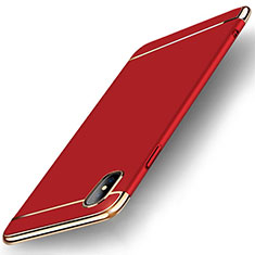 Apple iPhone X用ケース 高級感 手触り良い メタル兼プラスチック バンパー M05 アップル レッド