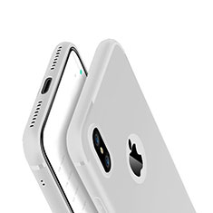 Apple iPhone X用極薄ソフトケース シリコンケース 耐衝撃 全面保護 V01 アップル ホワイト
