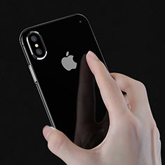 Apple iPhone X用極薄ソフトケース シリコンケース 耐衝撃 全面保護 クリア透明 V06 アップル クリア