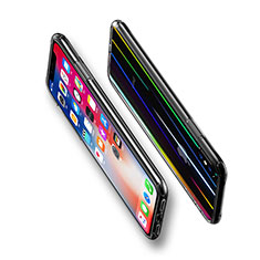 Apple iPhone X用極薄ソフトケース シリコンケース 耐衝撃 全面保護 クリア透明 C24 アップル クリア
