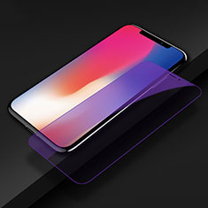 Apple iPhone X用アンチグレア ブルーライト 強化ガラス 液晶保護フィルム B01 アップル ネイビー